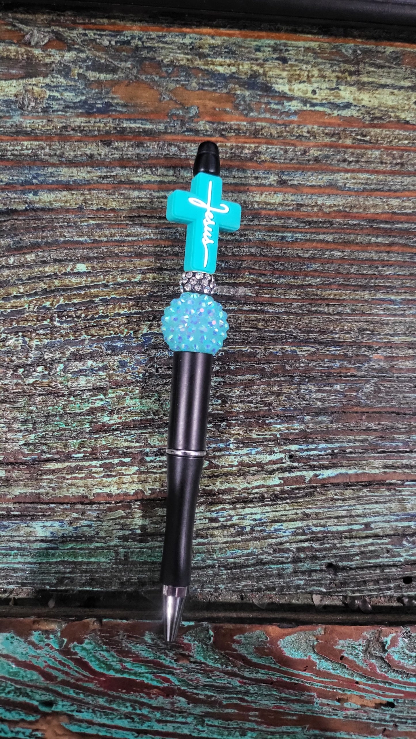 Jesus Cross Beaded Pen