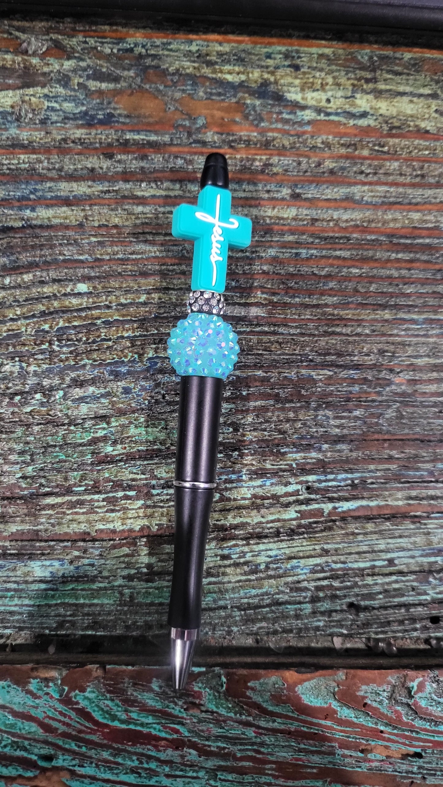 Jesus Cross Beaded Pen