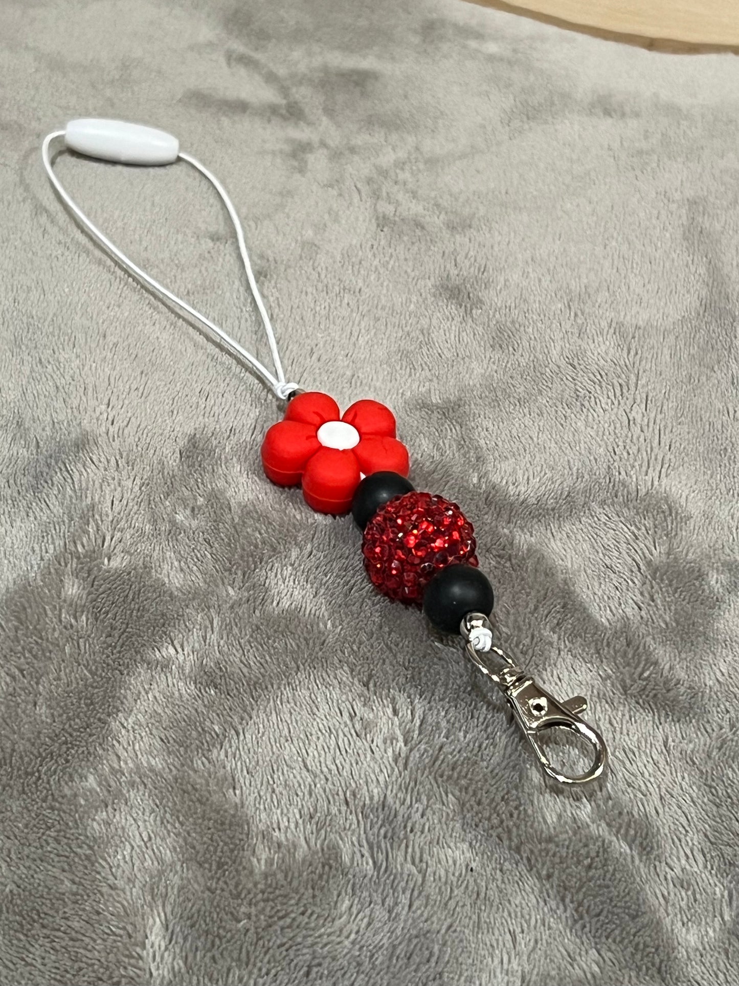 Red Flower Freshie Hanger