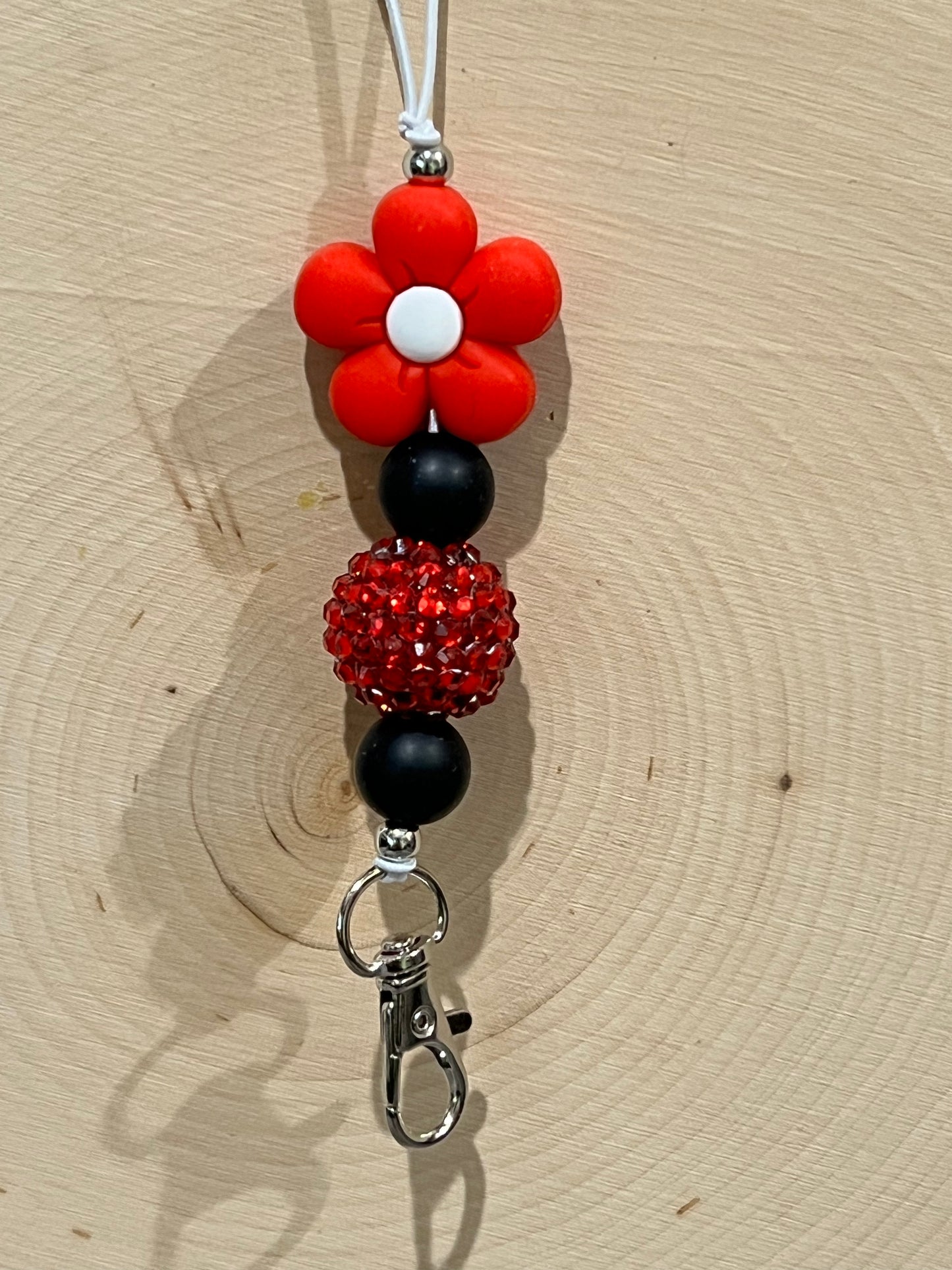 Red Flower Freshie Hanger