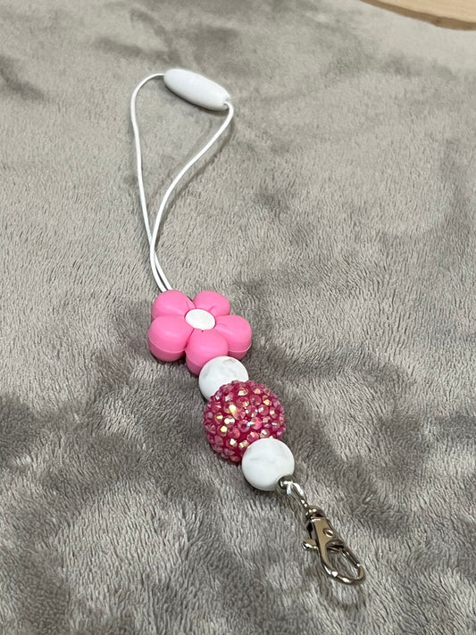 Pink Flower Freshie Hanger