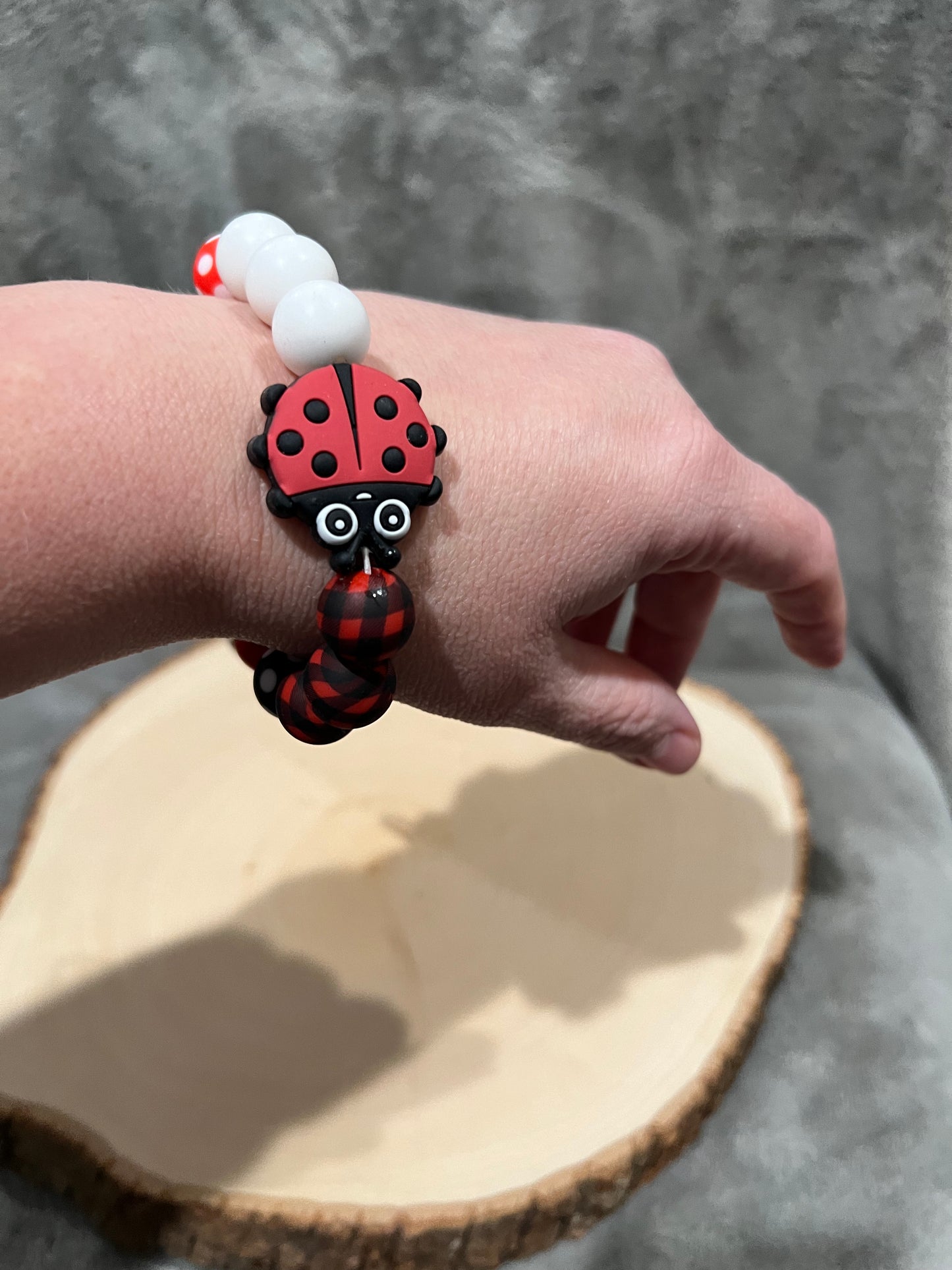 Lady Bug Wristlet