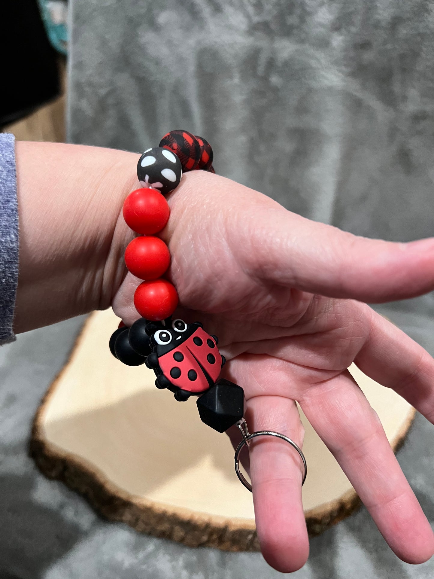 Lady Bug Wristlet