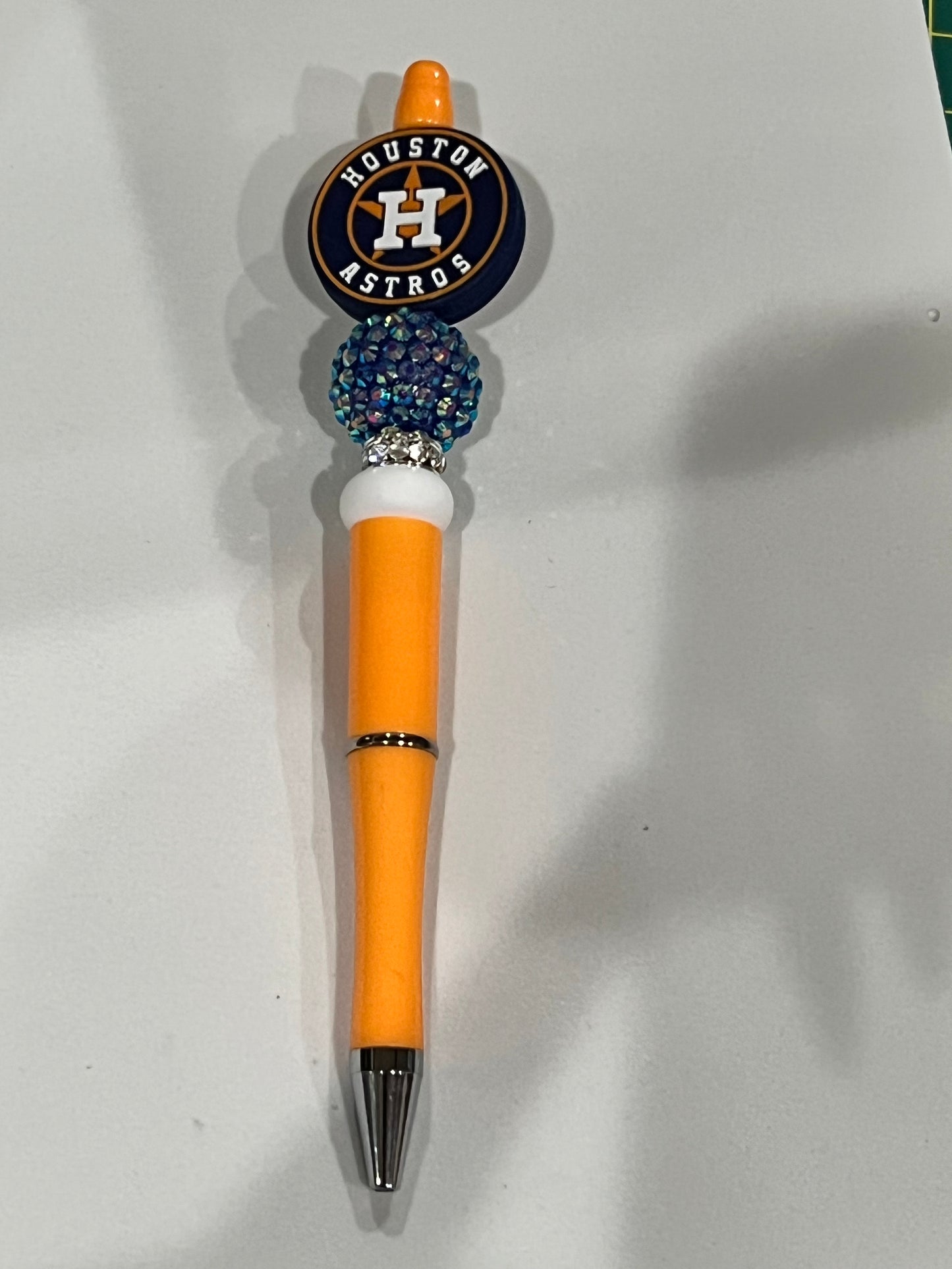 Houston Astros Orange Beaded Pen