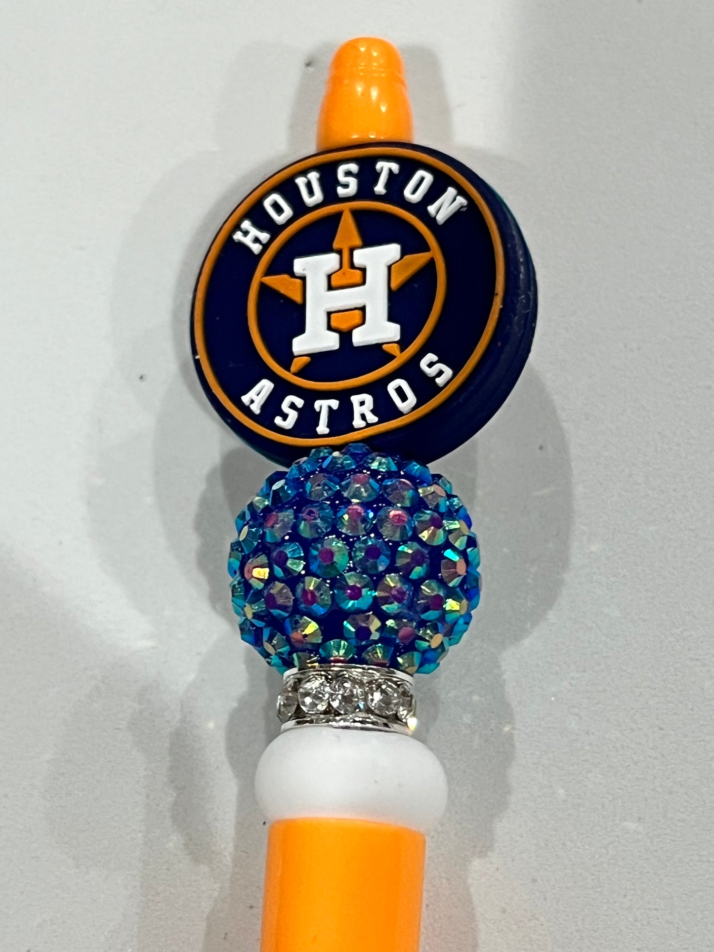 Houston Astros Orange Beaded Pen